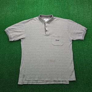 Izod Golf Polo Shirt Mens Large Striped Short Sleeve Vintage Preppy Casual